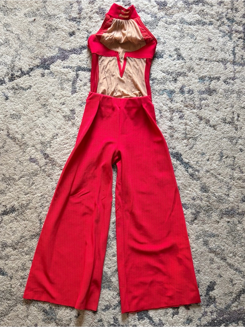 Custom Red Two Piece Leotard & Pants Dance Costume